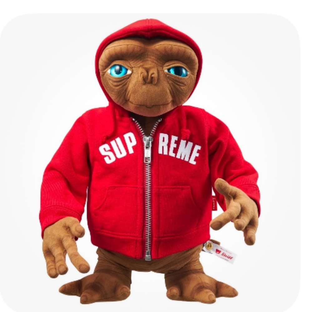New Supreme ET x Steiff E.T. Plush Red Hoodie Collectible Soldout!!